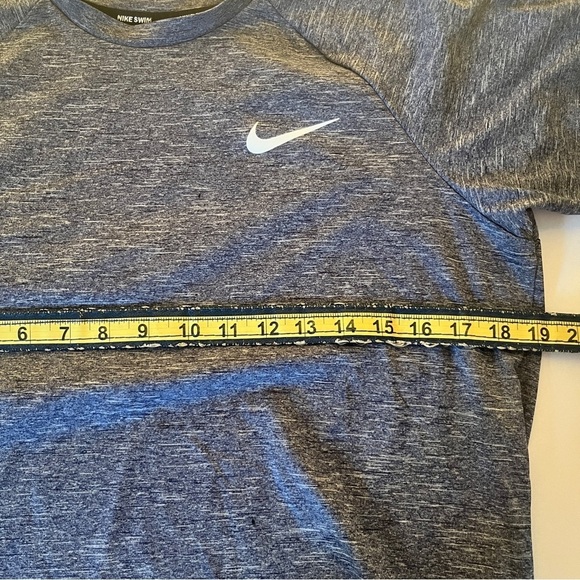 Nike Men's Dri-FIT UPF 40+ Hydroguard Swim Tee (Small, Blue Grey Heather) - Picture 7 of 8